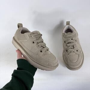 UGG Lo Lowmel Sneakers Women's 8 Mustard Seed Lace Up Low Top Athletic Shoes